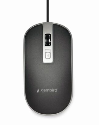 Оптична миша, USB інтерфейс, 1600 dpi, чорно-с i рий Gembird