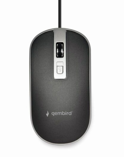 Оптична миша, USB інтерфейс, 1600 dpi, чорно-с i рий Gembird