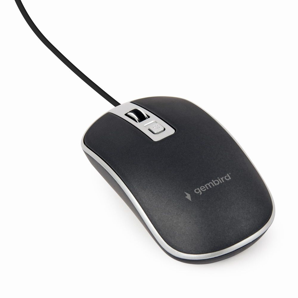 Оптична миша, USB інтерфейс, 1600 dpi, чорно-с i рий Gembird — фото 2