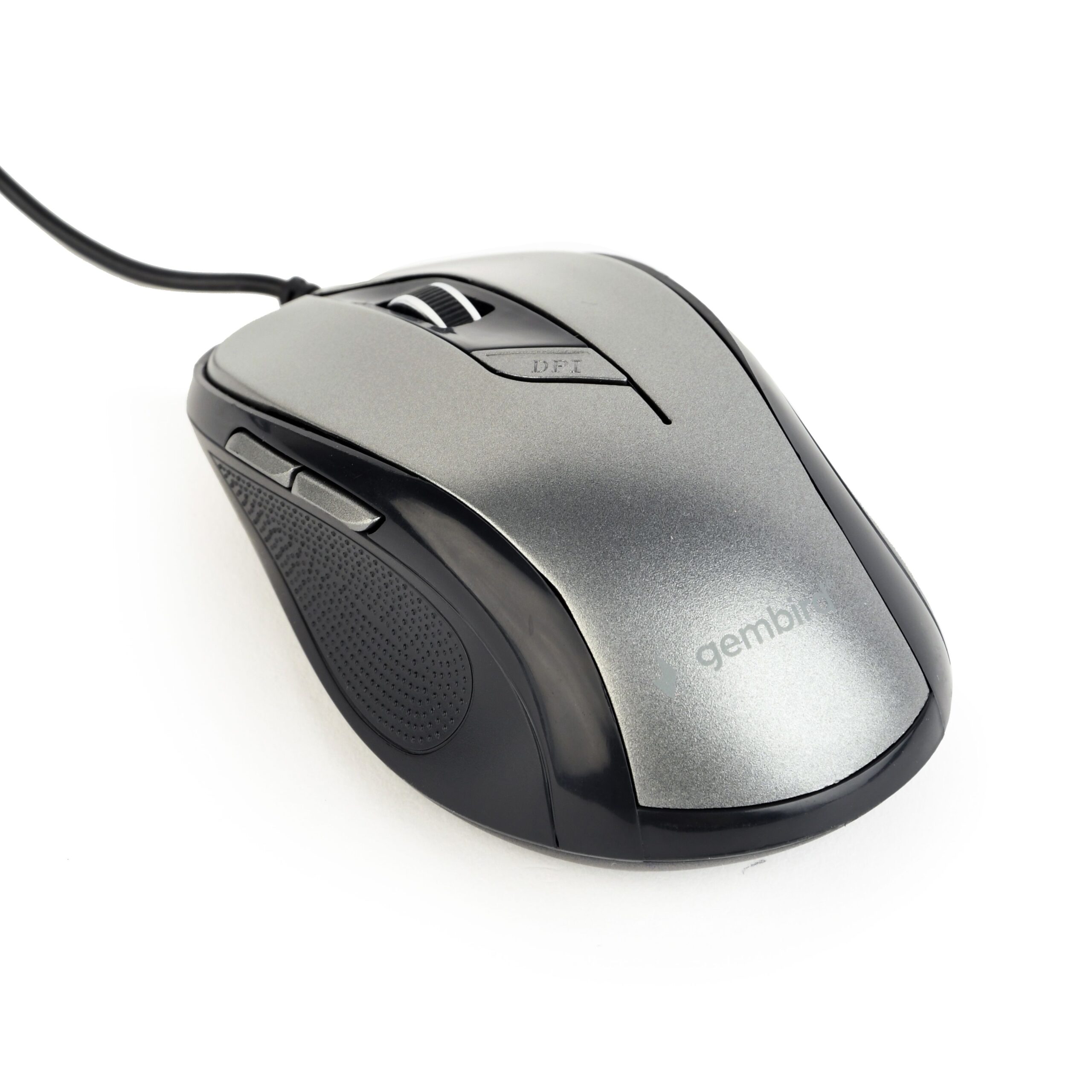 Оптична миша, USB інтерфейс, 1600 dpi, сіро-чорний Gembird — фото 2