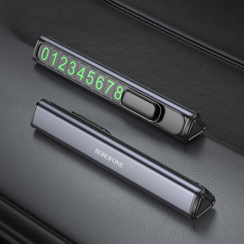 Паркувальна карта BOROFONE FC3 Ronny can hidden parking sign Black Metal Gray — фото 10