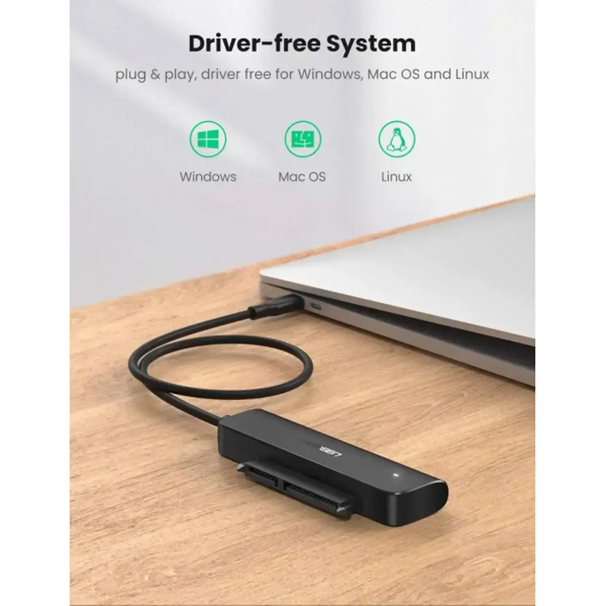 Перехідник Ugreen 5 Гбіт/с CM321 USB-A 3.0 to Sata 70609 — фото 3
