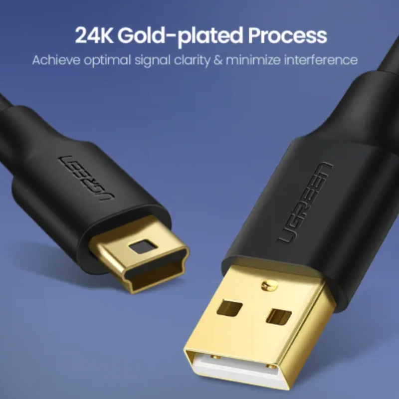 Перехідник UGREEN US132 USB 2.0 A Male to Mini 5 Pin Male Cable — фото 4