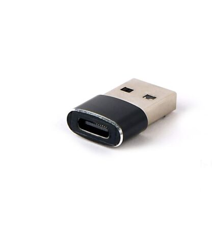 Переходник USB 2.0, A-папа/C-мама, алюминий Cablexpert A-USB2-Amcf-02