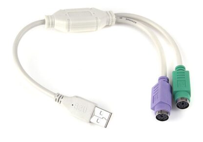 Перехідник USB А-тато / 2 х PS/2, 30 см Cablexpert Uaps12