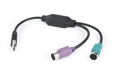 Перехідник USB А-тато / 2 х PS/2, 30 см Cablexpert Uaps12-BK