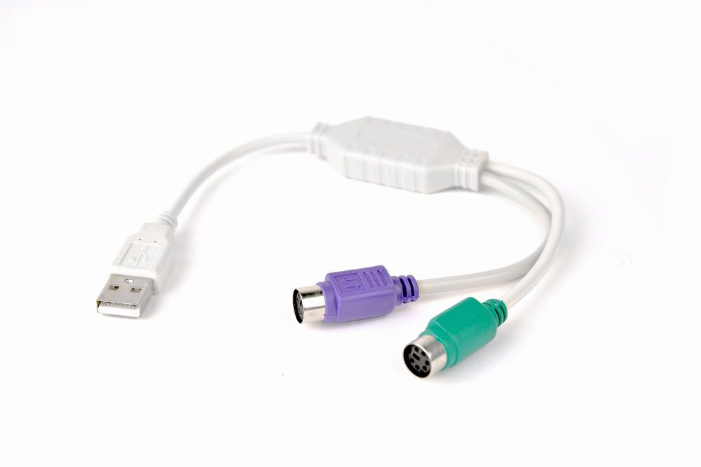 Перехідник USB А-тато / 2 х PS/2, 30 см Cablexpert Uaps12 — фото 2