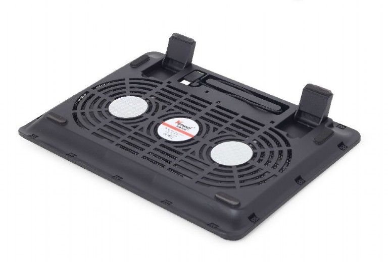 Підставка під ноутбук до 15", 2x 125 мм fan, чорний Gembird — фото 2