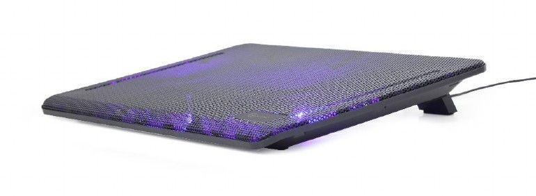 Підставка під ноутбук до 15", 2x 125 мм fan, чорний Gembird
