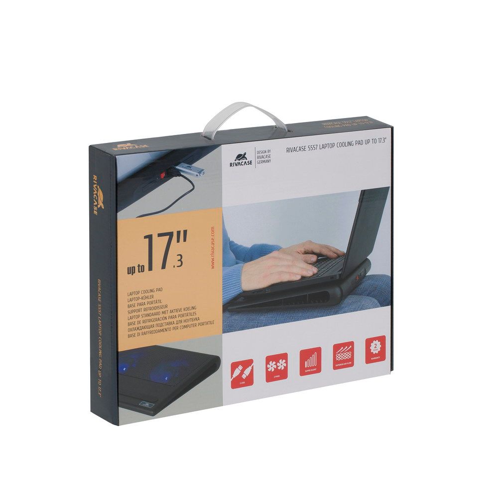 Підставка під ноутбук до 17.3", чорний Rivacase 5557 black — фото 9