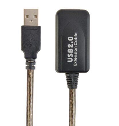 Подовжувач USB 2.0, активний, 10 м, чорний Cablexpert UAE-01-10M