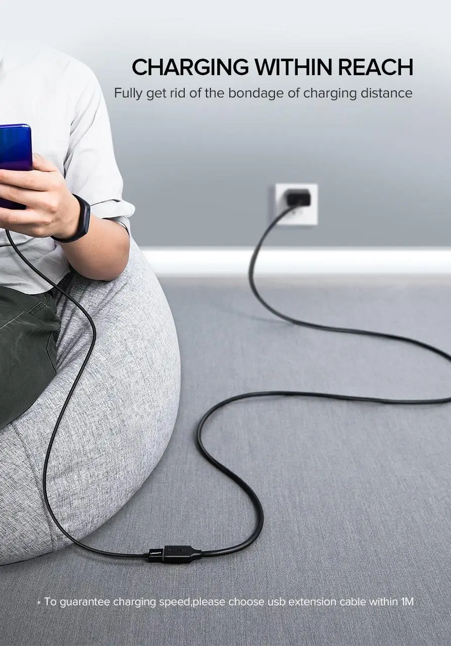 Подовжувач USB 3.0 UGREEN US129 для ноутбука та ПК — фото 8