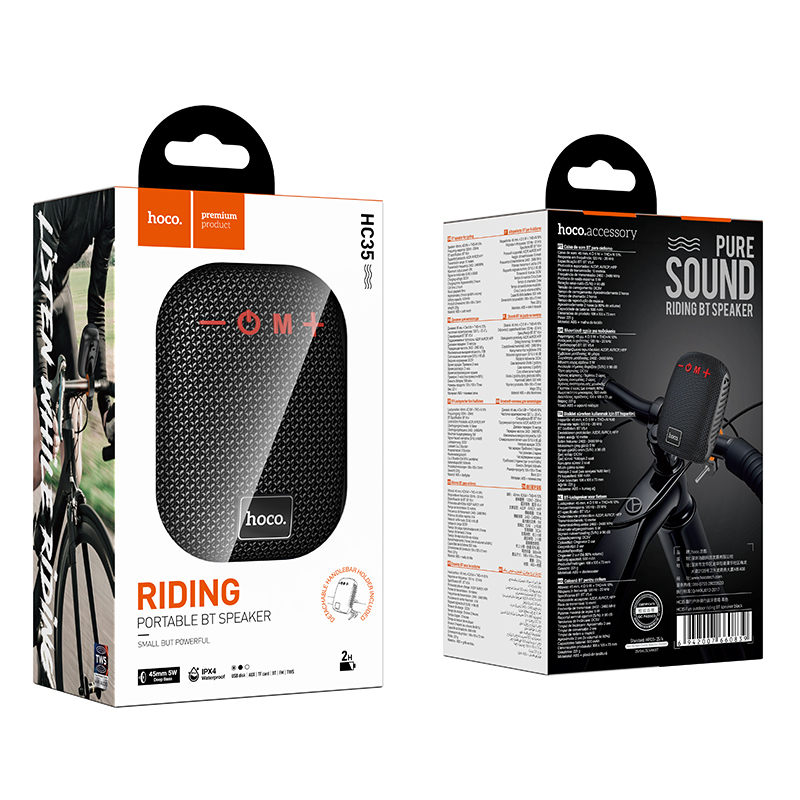 Портативна колонка HOCO HC35 Fun outdoor riding, 5W, Black — фото 3