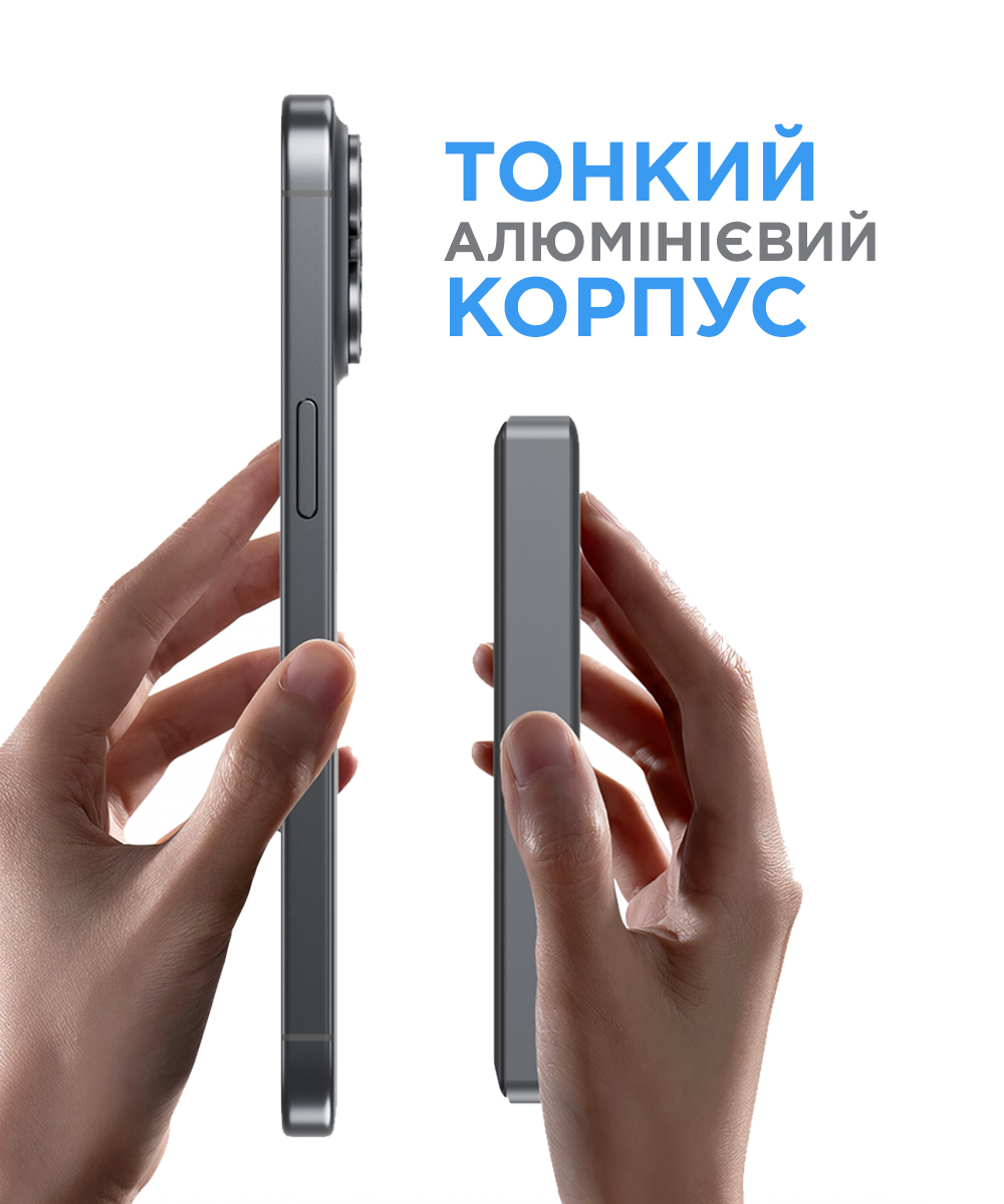 Портативний акумулятор Sigma X-power SI10A7QL-MAG, 10000 мА·год, сірий — фото 8