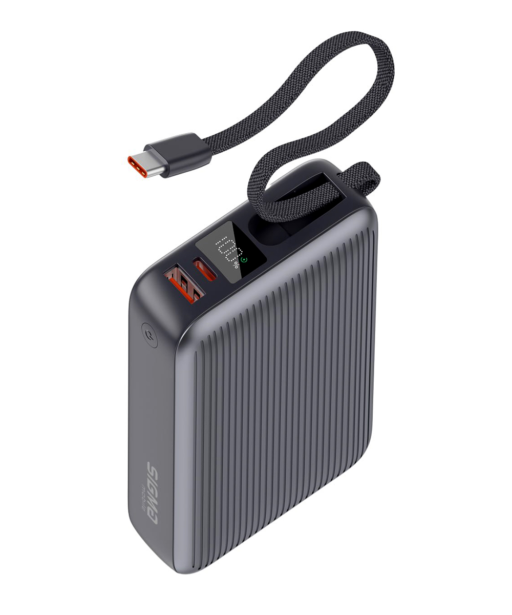 Портативний акумулятор Sigma X-power SI20A5QLX, 20000 мА·год, сірий — фото 2