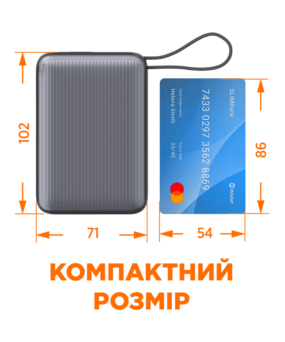 Портативний акумулятор Sigma X-power SI20A5QLX, 20000 мА·год, сірий — фото 8