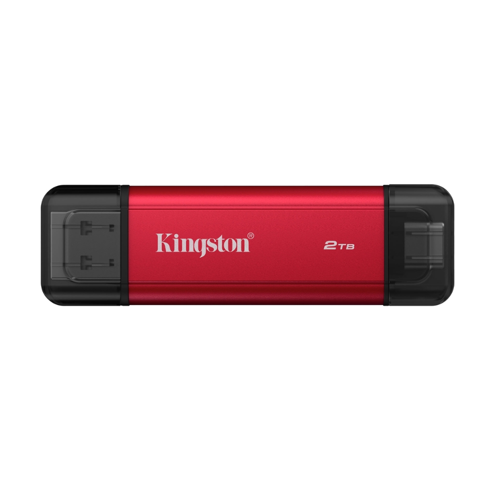 Портативний SSD Kingston Dual USB-A/C 2 ТБ Red/Black