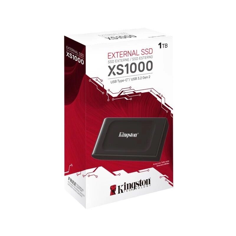 Портативний SSD Kingston XS1000 2TB USB 3.2 Gen2 Type-C IP55 3D Nand — фото 3