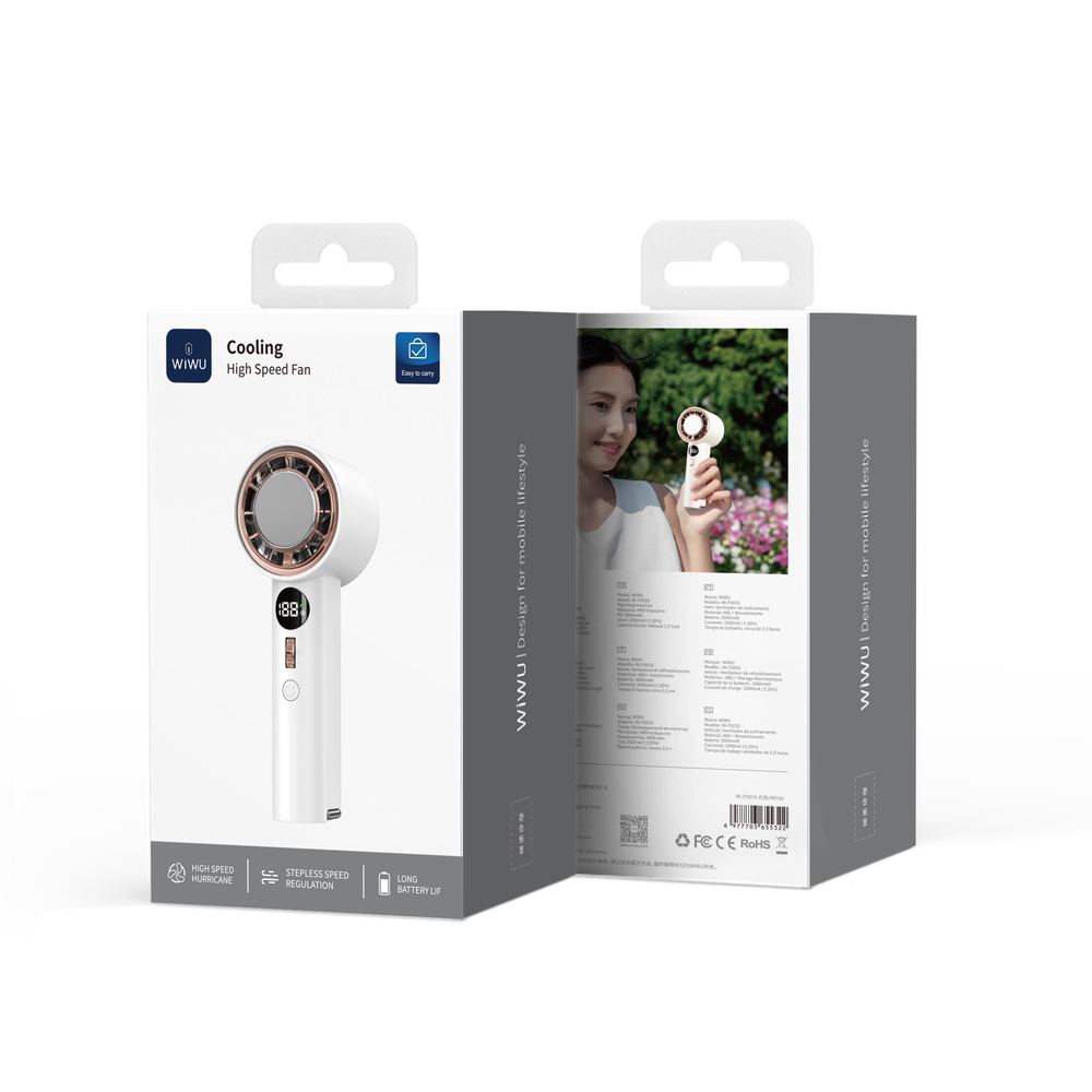 Портативний вентилятор WIWU Cooling Wi-FS016 White — фото 3