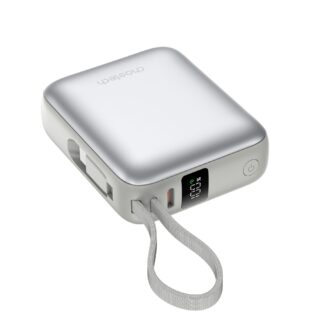 Портативний зарядний пристрій, 10000 mAh, PD 35 Вт, сріблястий