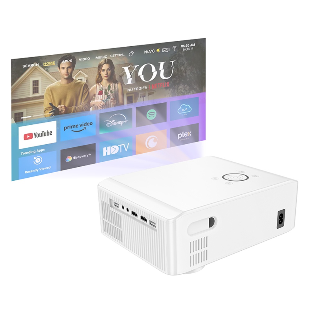 Проектор HOCO DT3 Smart electric focus projector(1080P Android version)(EU) White — фото 7
