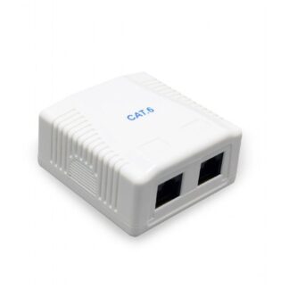 Розетка на 2 порти з екраном RJ-45, 6 cat, зовнішня Cablexpert (NCAC-2F6-01)