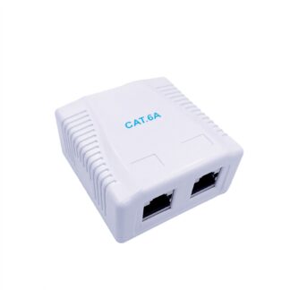 Розетка на 2 порти з екраном RJ-45, 6A cat, зовнішня Cablexpert