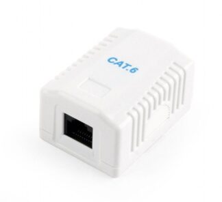 Розетка однопортова, RJ-45, 6 cat, зовнішня Cablexpert Ncac-1U6-01