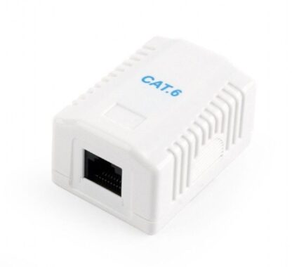 Розетка однопортова, RJ-45, 6 cat, зовнішня Cablexpert Ncac-1U6-01