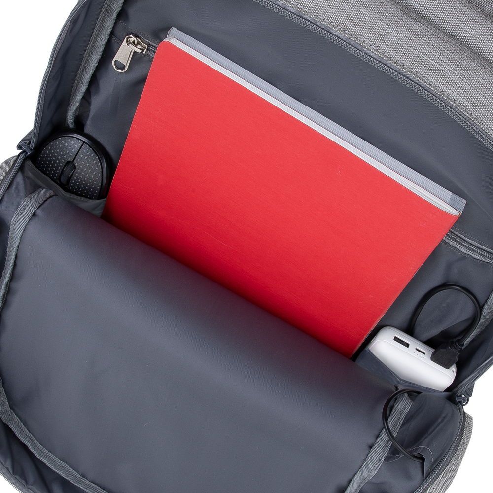 Рюкзак для ноутбука 17.3", колекція "Prater" Rivacase 7567 grey/ dark — фото 12