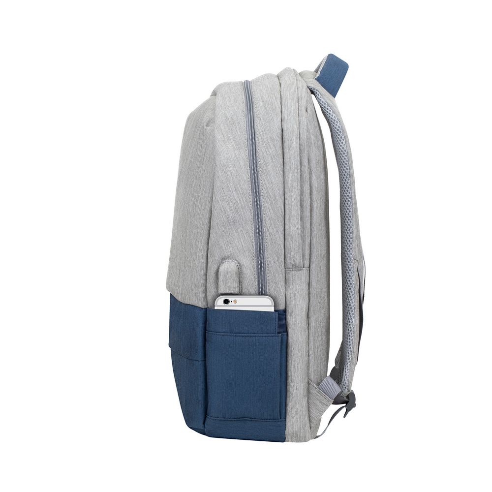 Рюкзак для ноутбука 17.3", колекція "Prater" Rivacase 7567 grey/ dark — фото 5