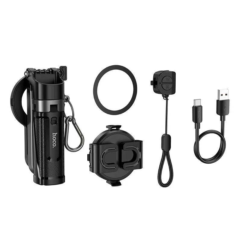 Селфі-трипод HOCO K27 Pro Magic mini live broadcast stand(pull clip+magnetic focusing version) (48cm) Black — фото 9