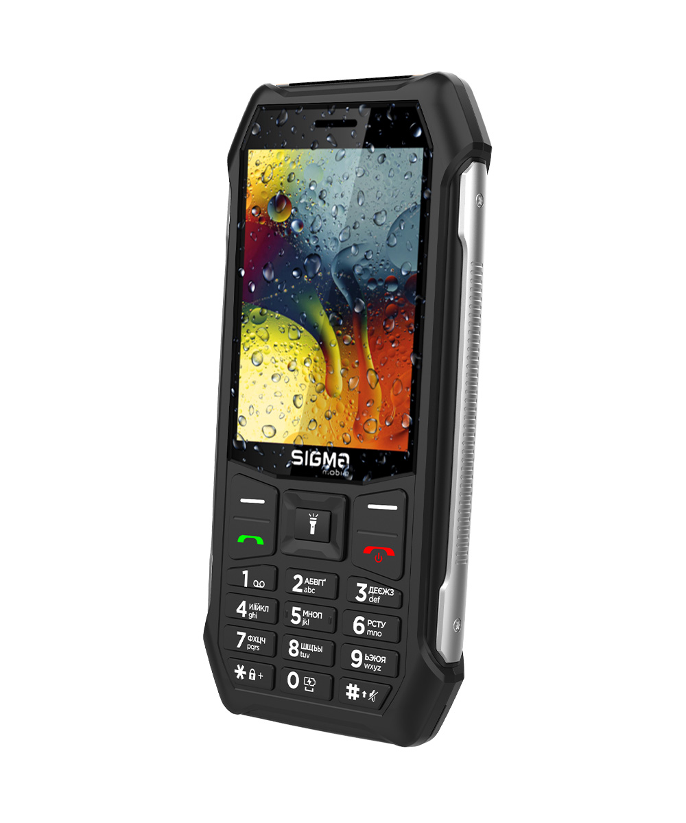 Мобільний телефон Sigma X-style 323 RAIN IP54, 3,2 дюйма, 3000 мА·год, IP54, чорний