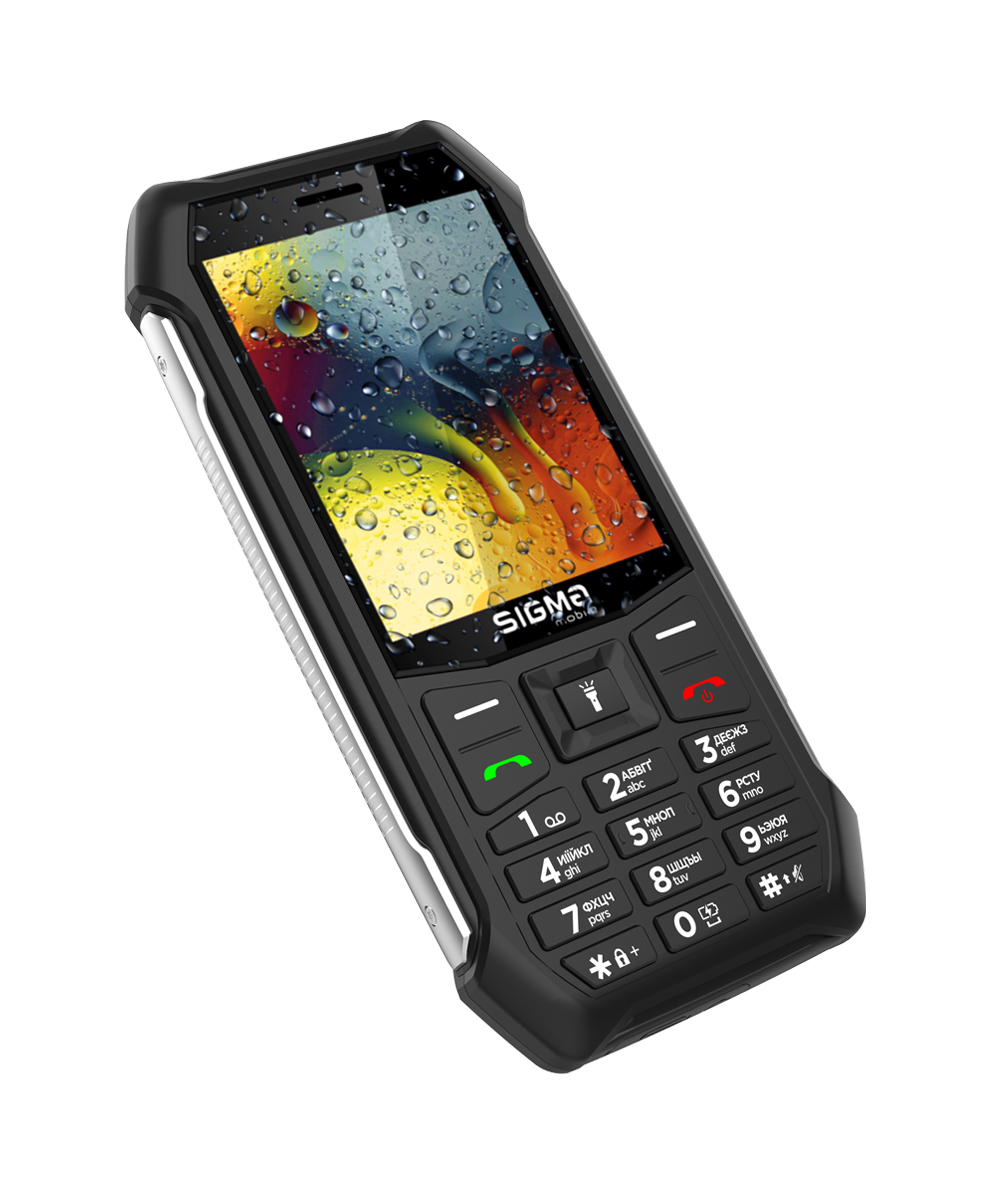 Мобільний телефон Sigma X-style 323 RAIN IP54, 3,2 дюйма, 3000 мА·год, IP54, чорний