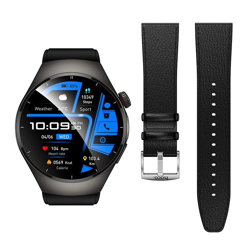 Смарт-годинник HOCO Y40 38mm. 315 mAh. IP68 Smart watch(call version) Black — фото 7