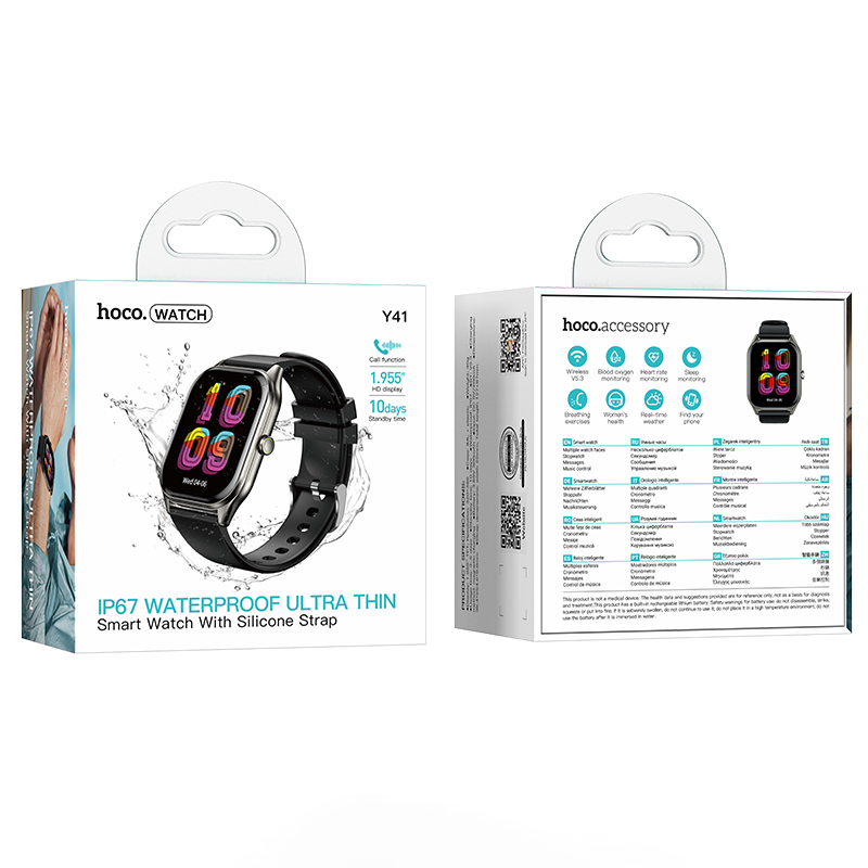 Смарт-годинник HOCO Y41 Smart watch(call version) Black — фото 3