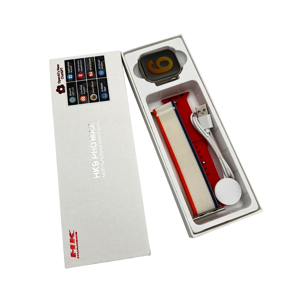 Смартгодинник HK 9 Pro Max Plus червоного кольору — фото 3