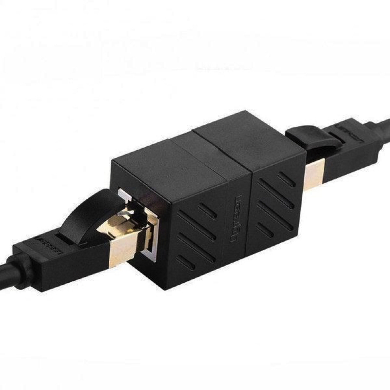 Сплітер UGREEN NW114 RJ45 Network Keystone Jack Inline Coupler Female to Female 1pcs (Black)(UGR-20390)
