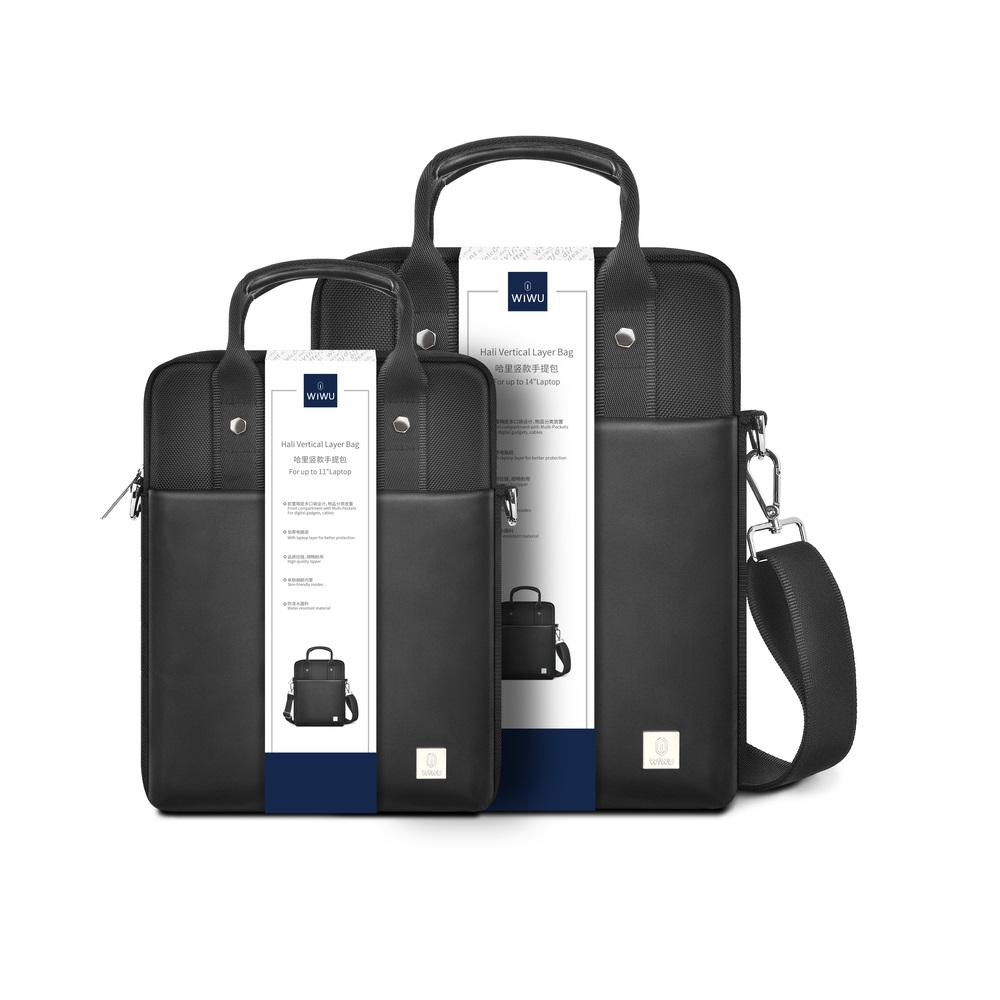 Сумка для ноутбука WIWU Hali Vertical Bag Black — фото 3