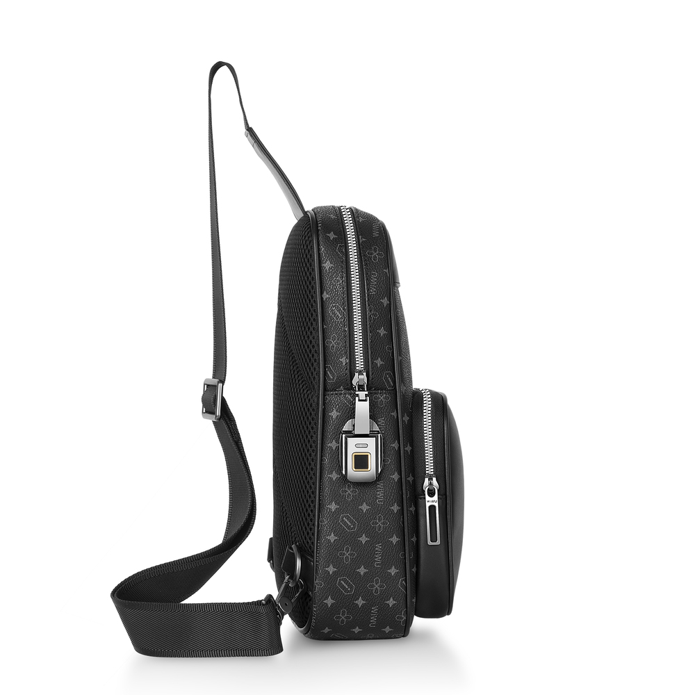 Сумка WIWU Master Fingerprint Lock Crossbody Bag Black — фото 5