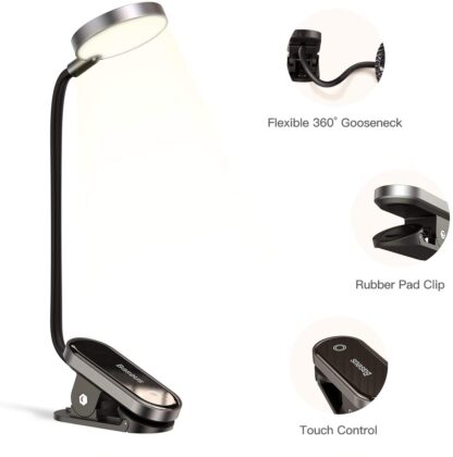 Світильник Baseus Comfort Reading Mini Clip Lamp Dark Gray — фото 3