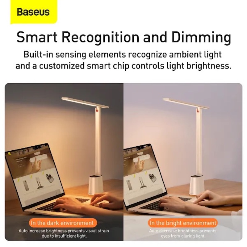 Світильник Baseus Smart Eye Series Charging Folding Reading Desk Lamp (Smart Light ) White — фото 14