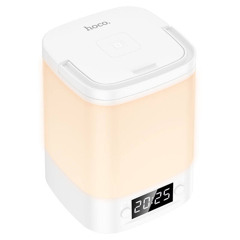 Світильник HOCO HX15 1.5W. 1200 mAh. Smart clock night light White — фото 5