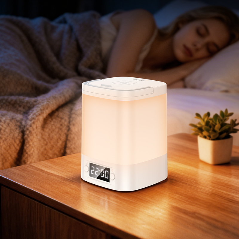 Світильник HOCO HX15 1.5W. 1200 mAh. Smart clock night light White — фото 8