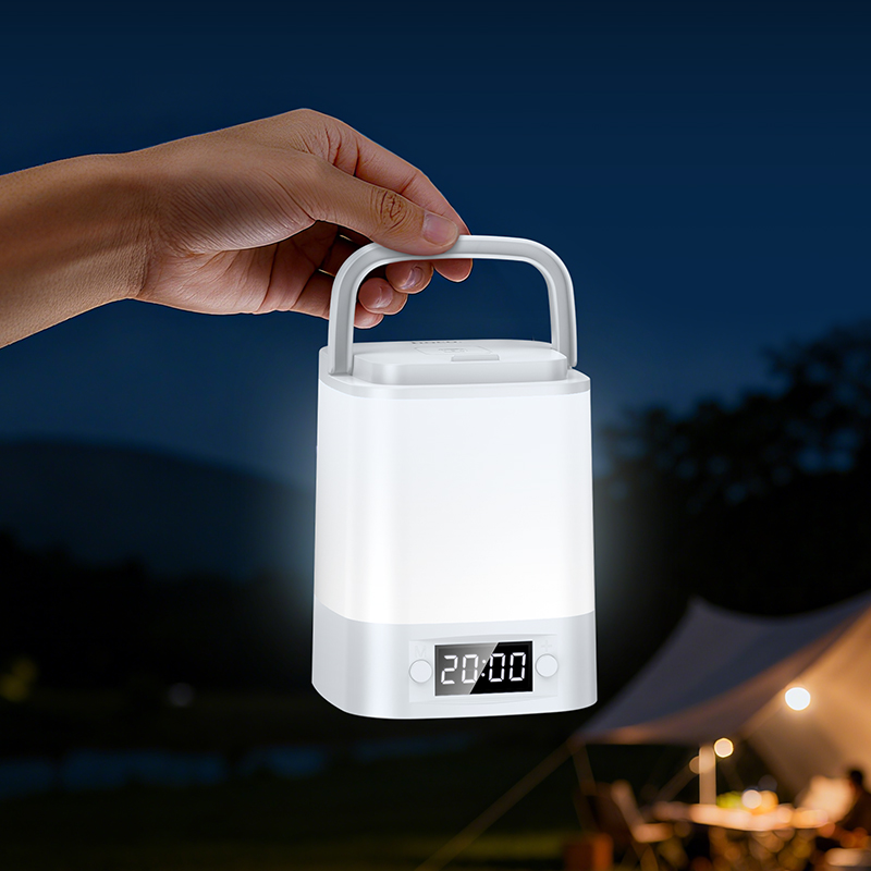 Світильник HOCO HX15 1.5W. 1200 mAh. Smart clock night light White — фото 9