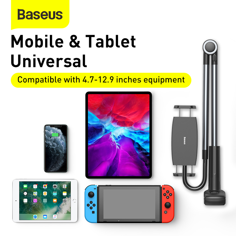 Тримач для планшету Baseus Otaku life rotary adjustment lazy holder Pro(Applicable for phone/ ipad) gray — фото 14
