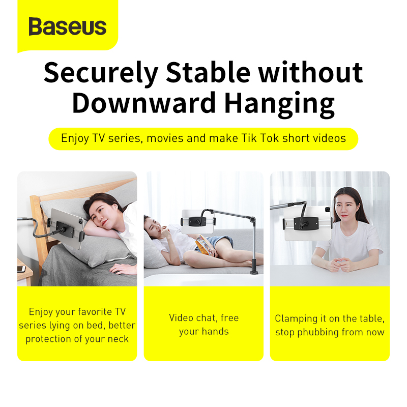Тримач для планшету Baseus Otaku life rotary adjustment lazy holder Pro(Applicable for phone/ ipad) gray — фото 9