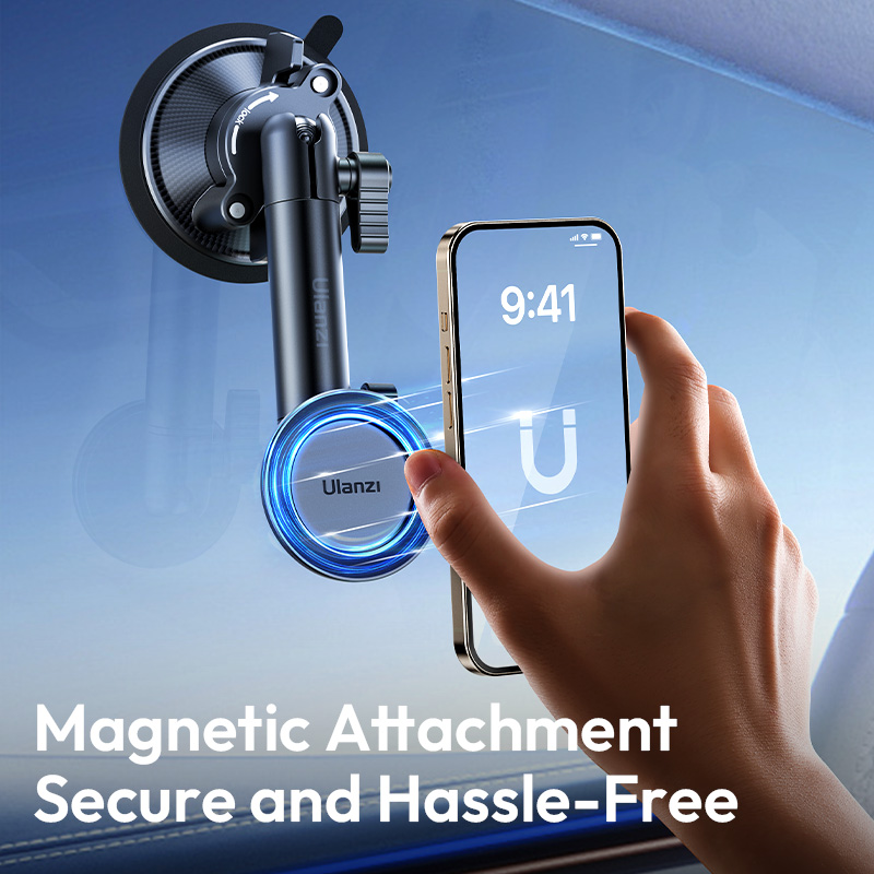 Тримач для смартфона Ulanzi Vijim ZJ06 з присоскою та магнітом MagSafe — фото 13