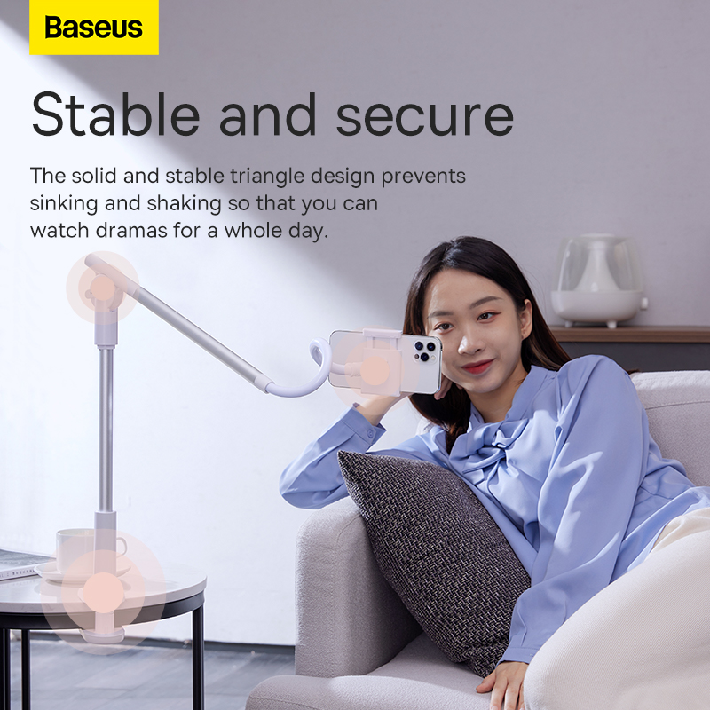 Тримач для телефона Baseus Unlimited adjustment lazy phone holder silver — фото 12