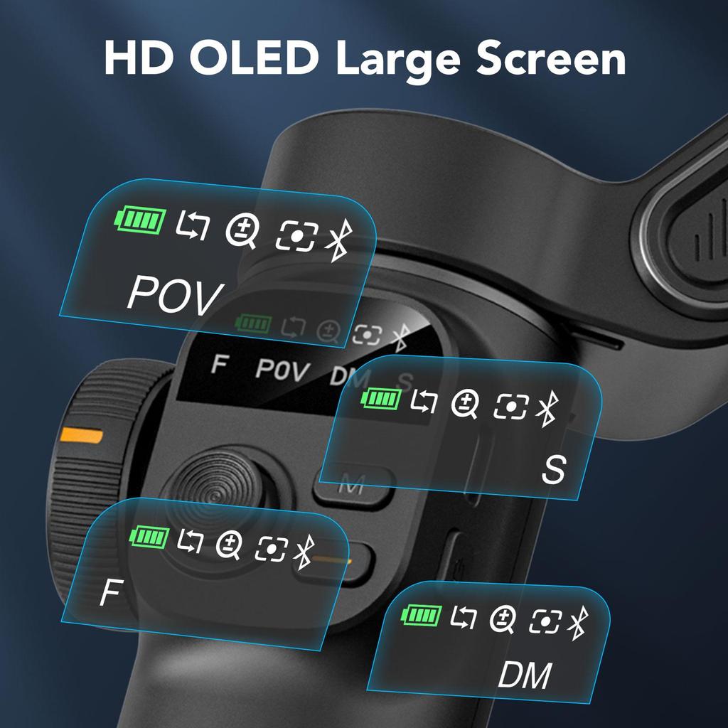 Триосьовий стабілізатор AOCHUAN Professional Gimbal Stabilizer for Smartphone Smart X2 Чорний — фото 12